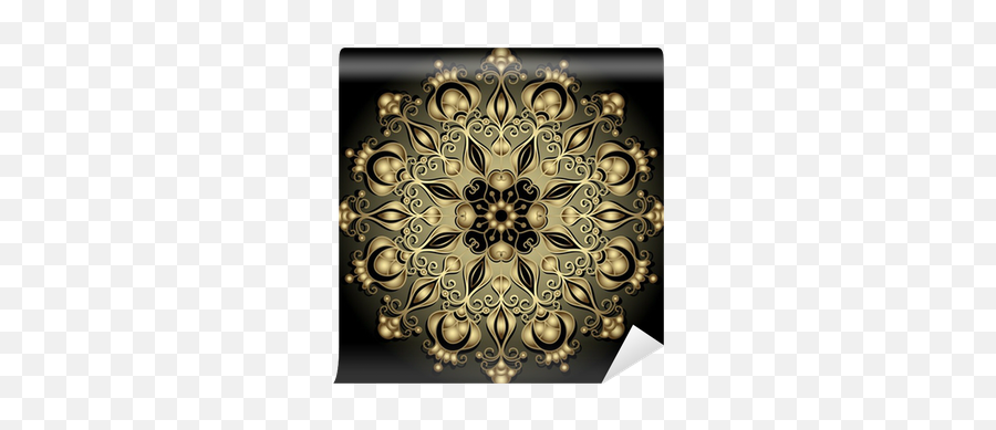 Gold Round Frame Wall Mural U2022 Pixers - We Live To Change Decorative Png,Gold Circle Frame Png