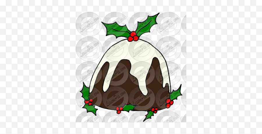Christmas Pudding Picture For Classroom Therapy Use - Holly Png,Pudding Png