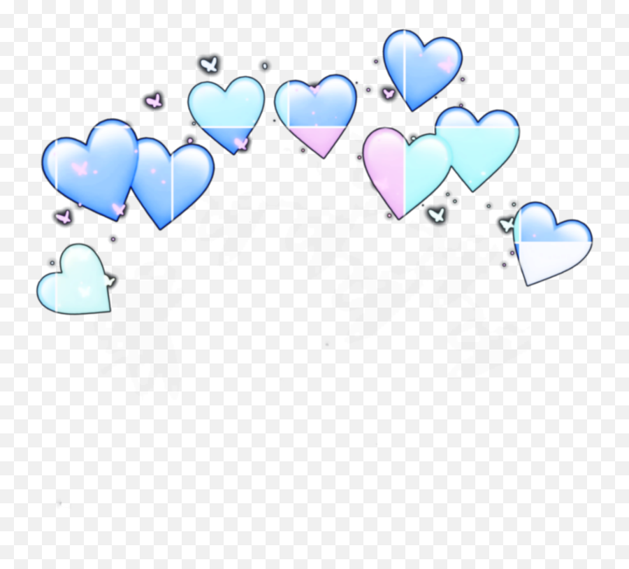 Heart Hearts Crown Sticker By Whateverittakes - Light Blue Heart Crown Png,Heart Crown Transparent