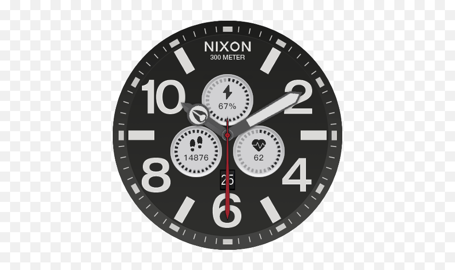 Nixon 51 - 30 Chrono Black By Elparkeur Amazfit Gtr Gtr Nixon Simplify The 51 30 Chrono Png,Watch Face Png