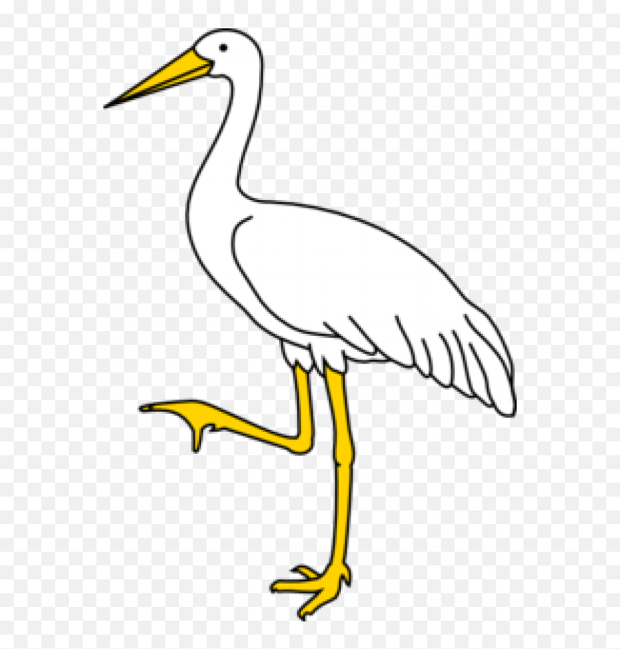 Crane Bird Clipart Png Transparent - Clip Art Of Crane Bird,Crane Bird Png
