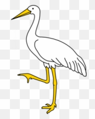Crane Bird Clipart Png Transparent - Clip Art Of Crane Bird,Crane Bird Png