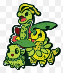 Chikorita Family Sticker Izel Studios Png Evolution