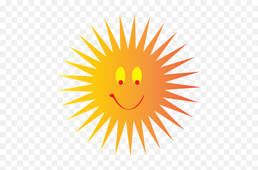 Happy Smiley Hot Sun Clipart - Portable Network Graphics Png,Sun Vector Png