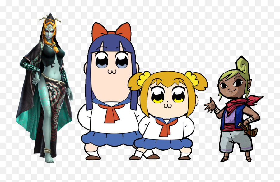 Download Hd Midna Pipimi And Tetra Popuko Re - Pop Team Epic Transparent Png Pipimi And Popuko,Pop Team Epic Transparent