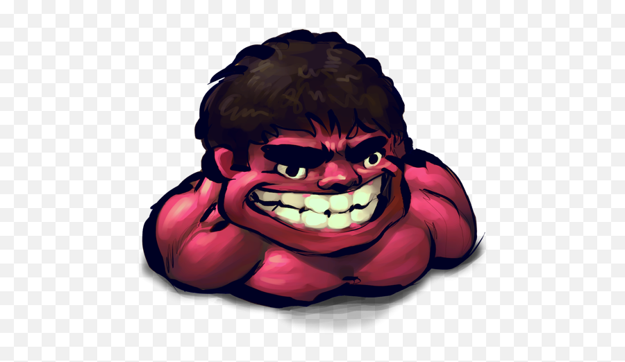 Red Hulk Grin Icon Png Clipart Image - Red Hulk Happy,Hulk Icon Pack