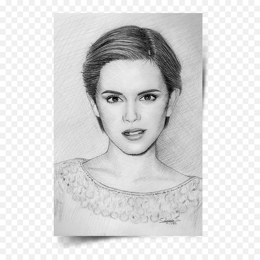 Emma Watson Drawing Hd Png Download - Hair Design,Emma Watson Icon