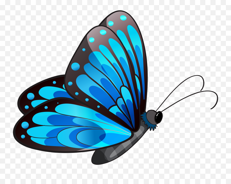 Blue Butterfly Clipart Png - Transparent Background Butterfly Clipart,Blue Butterflies Png