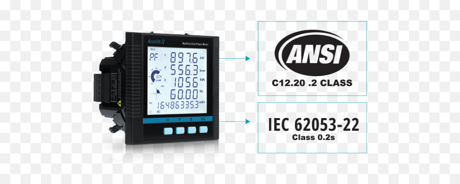 Advanced Power U0026 Energy Meter - Acuvim Ii Series Accuenergy Ansi Png,Icon Of Electric Meter