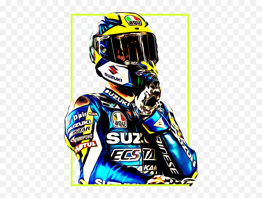 Moto Gp Joan Mir T - Shirt For Sale By Vincent B Gess Visor Png,Icon Suzuki Helmet