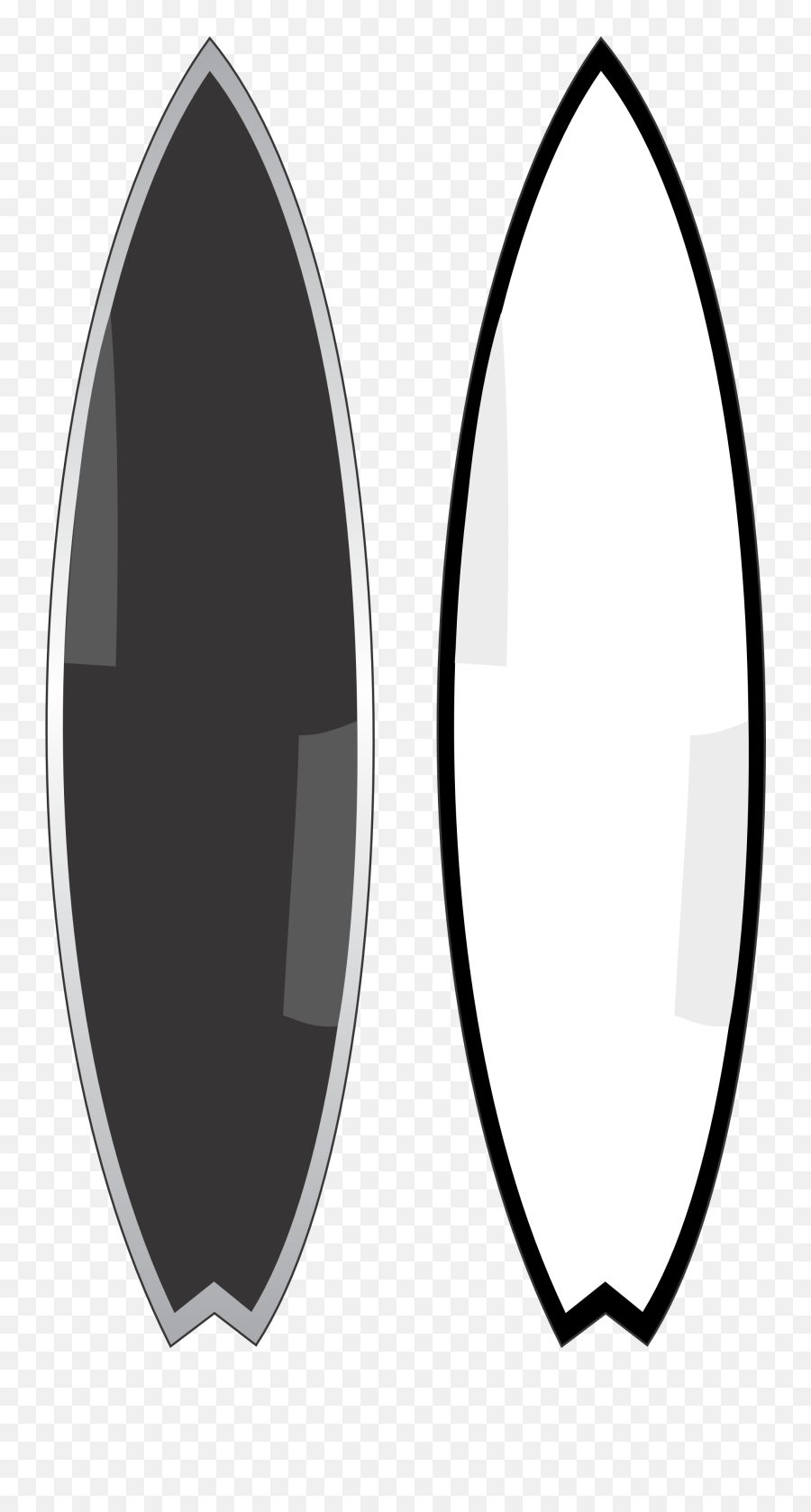 Download Tropical Surfboard Surfing Surf Pictures Of 2 - Black And White Surfboard Cartoon Png,Surfboard Png