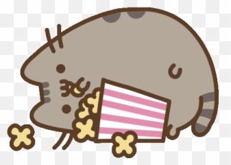 Fat Cat Sticker - Popcorn Discover u0026 Share GIFs Pusheen With Gif png