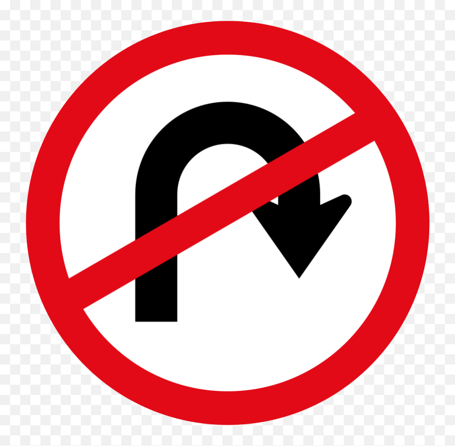 Traffic Signs South Africa - No U Turn Sign Png,Prohibited Sign Png