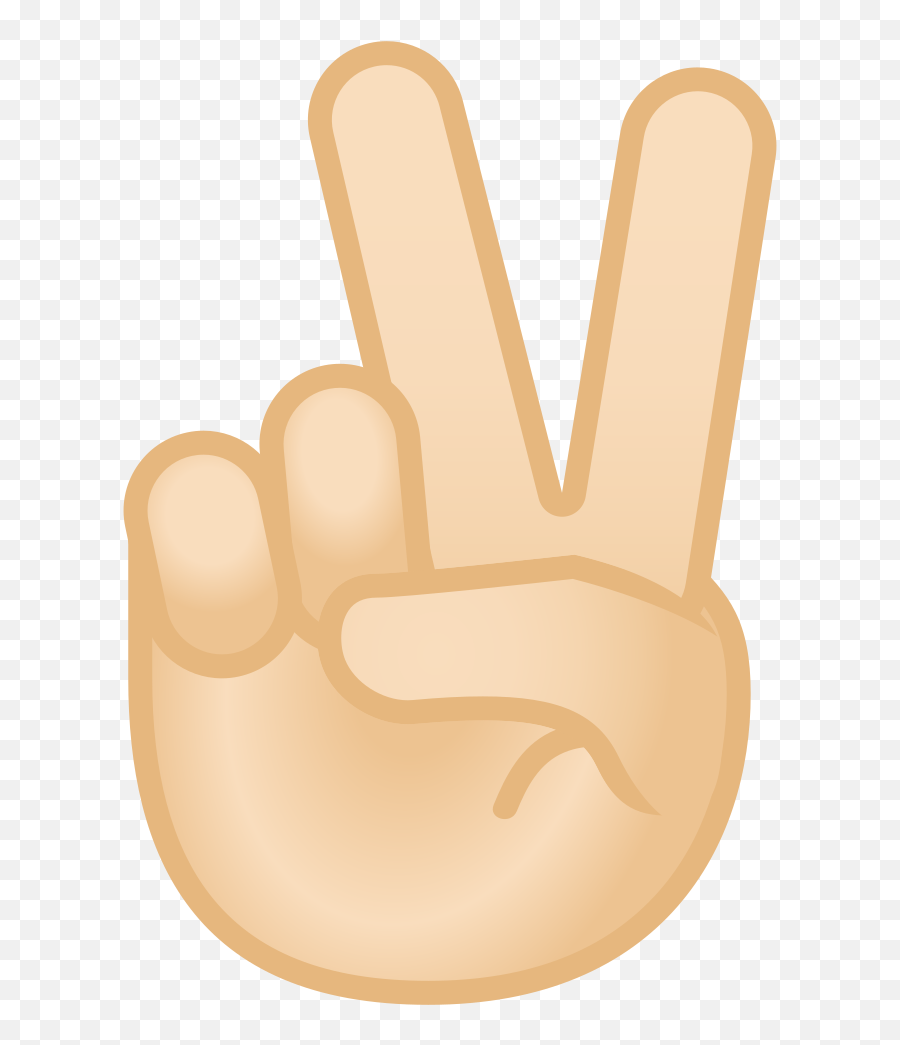 Victory Hand Light Skin Tone Icon Noto Emoji People - Emoji Meaning Png,Hand Emoji Transparent