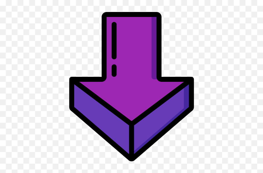 Down Arrow - Free Arrows Icons Purple Down Arrow Icon Png,Down Icon
