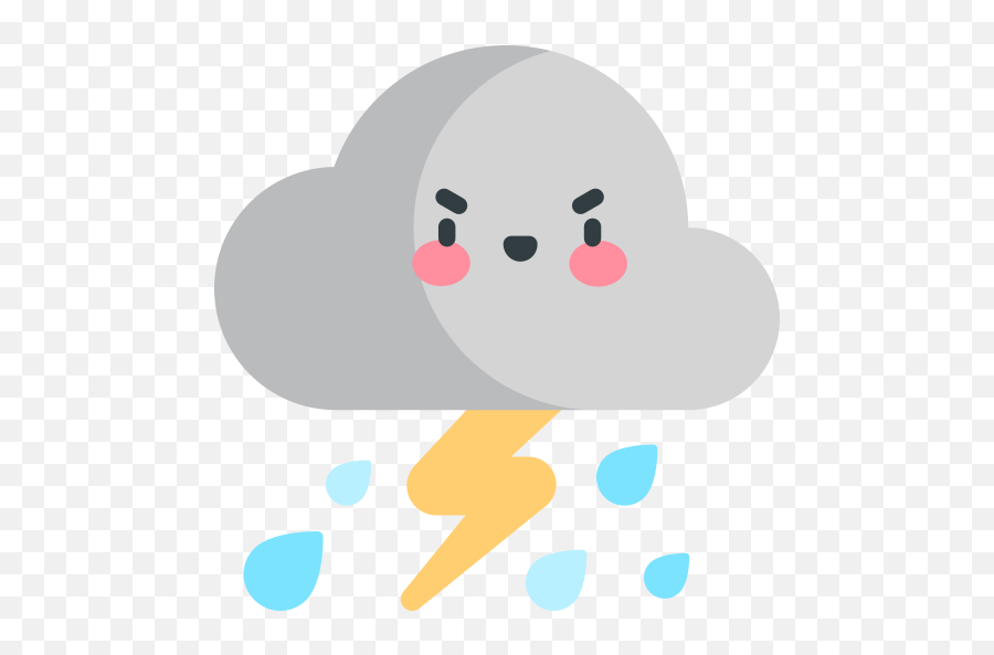 Storm - Free Weather Icons Dot Png,Cute Weather Icon