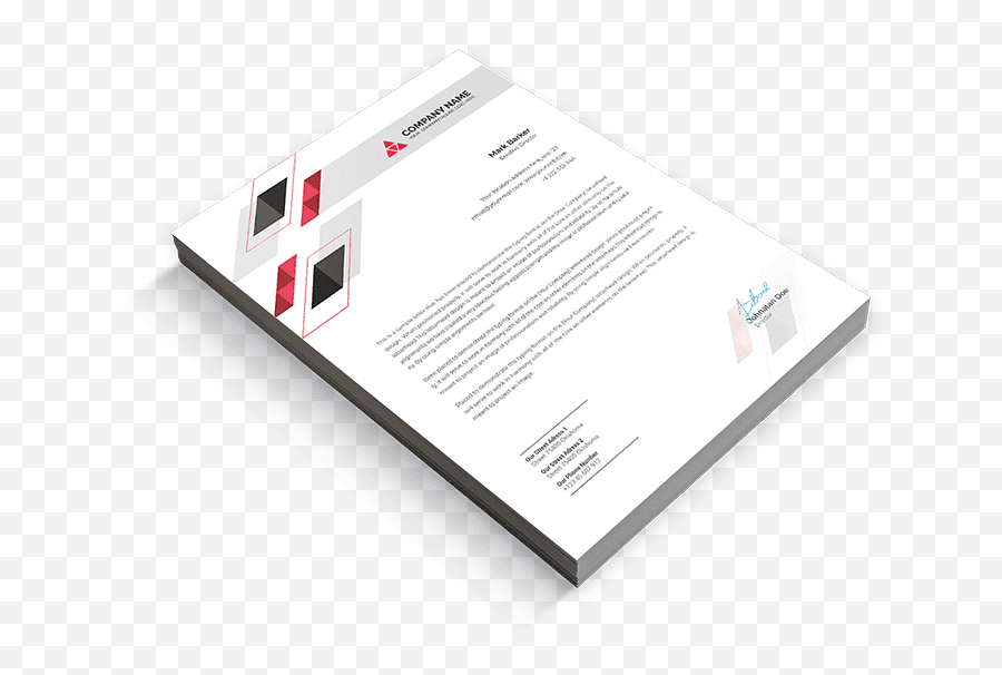 Custom Business Letterhead U0026 Stationery Printing 4over4com - Document Png,Letterhead Icon