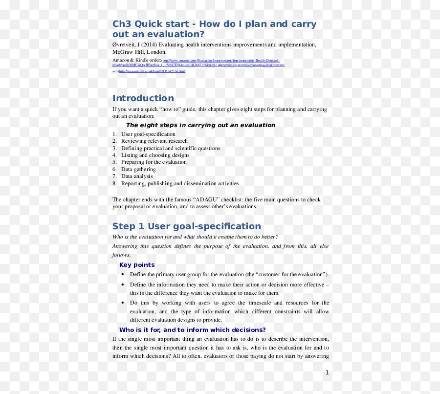 Doc 8steps - How To Plan And Carry Out An Evaluation John Carry Out An Evaluation Png,Quick Actions Icon Kindle
