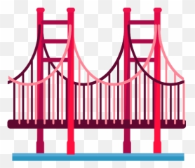 Golden Gate Bridge Png Icon - Colour