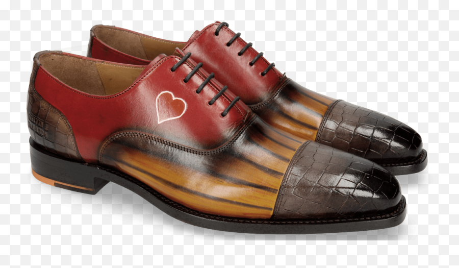 Kylian 1 Crock Stone Ocra Lines Red Melvin U0026 Hamilton - Derby Shoe Png,Red Lines Png