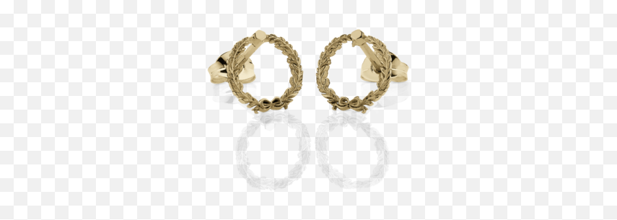 Wreath Stud Earrings Meadowlark Jewellery - Earrings Png,Gold Wreath Png