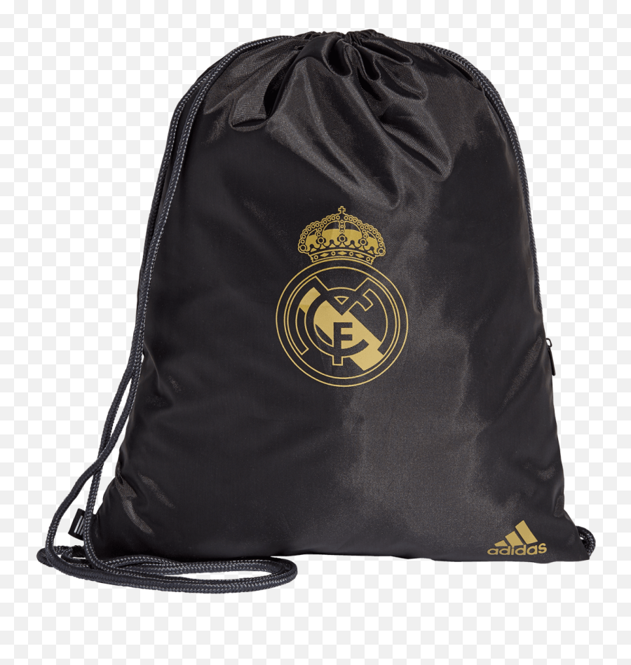 Adidas Real Madrid Trainingsbeutel Gym Bag Schwarzgold - Real Madrid Png,Adidas Gold Logo