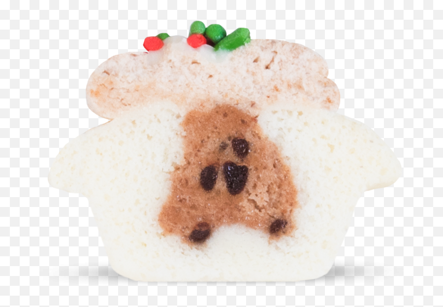 Download Christmas Cookies U0026 Milk Cupcake Small Cross View - White Sugar Sponge Cake Png,Christmas Cookies Png