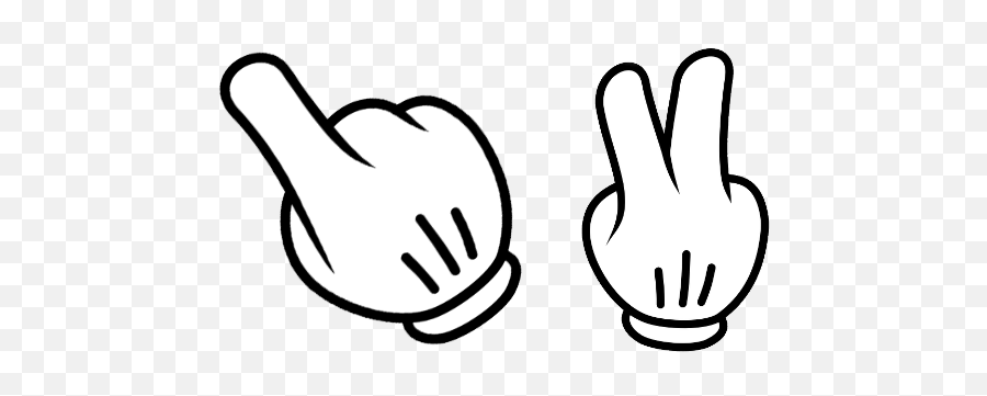 Disney Hand Cursor U2013 Custom Browser Extension - Cartoon Finger Pointing Transparent Png,Mouse Hand Png
