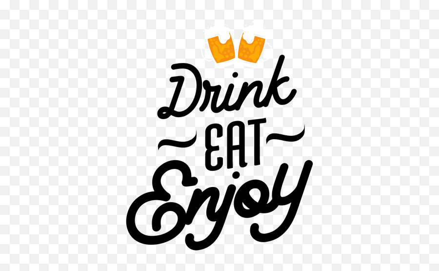 Drink Eat Enjoy Badge Sticker - Eat Drink Enjoy Png,Eat Png