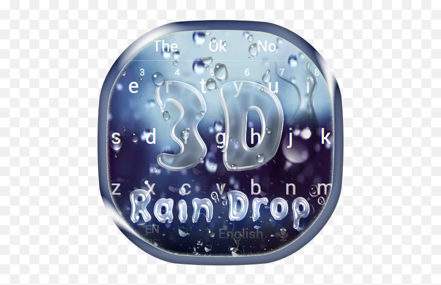 3d Falling Raindrop Keyboard - Apps On Google Play Circle Png,Rain Drops Transparent Background