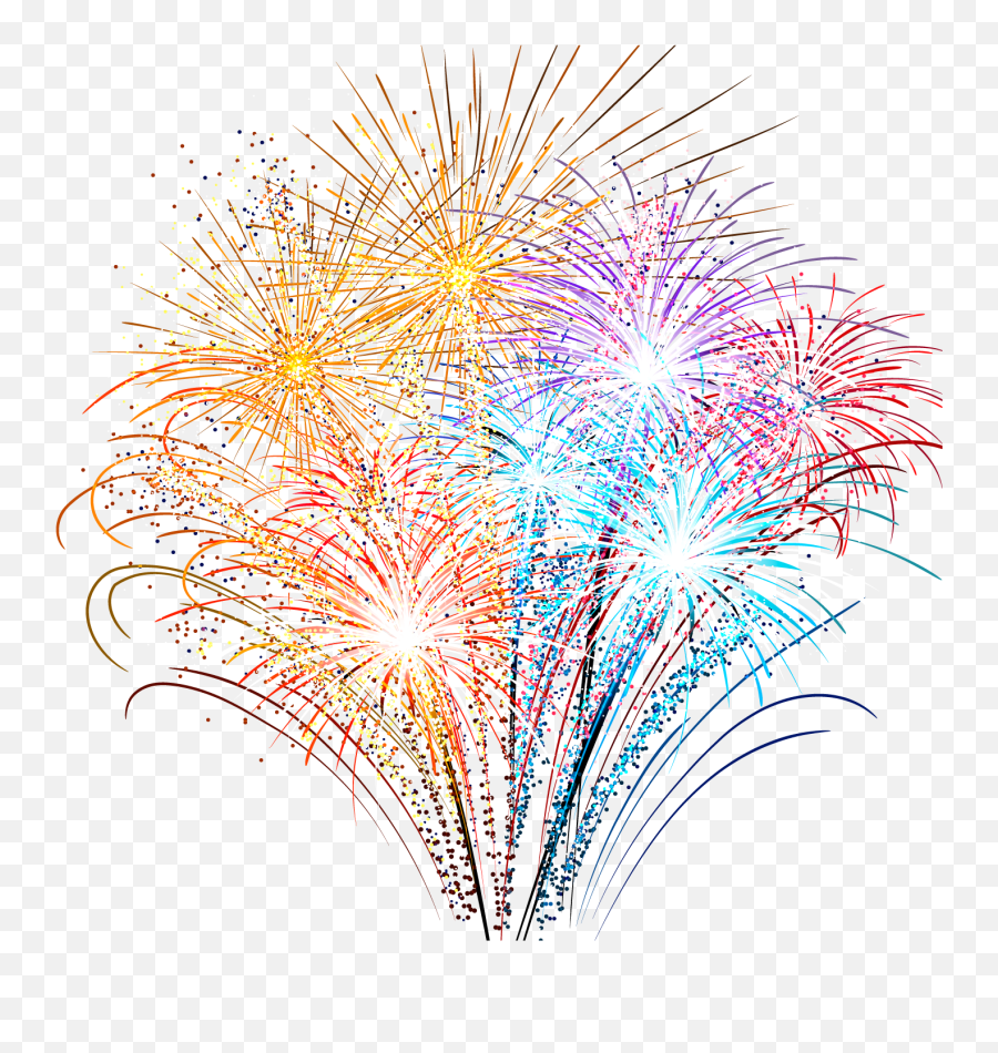 Transparent Background Fireworks Clipart - Clear Background Fireworks Clipart Png,Firework Transparent Background