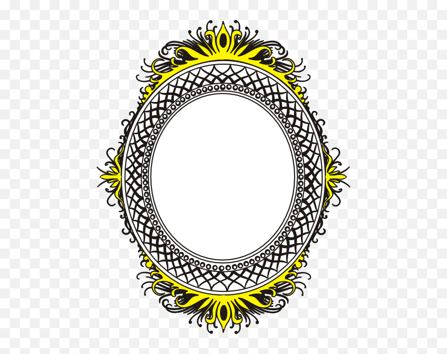 Transparent Hd Mirror Png Background - Black White Oval Frames,Mirror Transparent Background