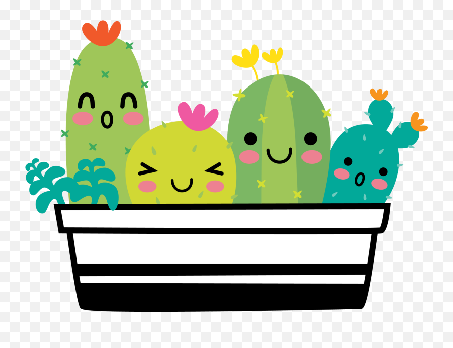 Cute Cactus Clipart Hd Png Download - Cute Cactus Clipart Free,Cute Cactus Png