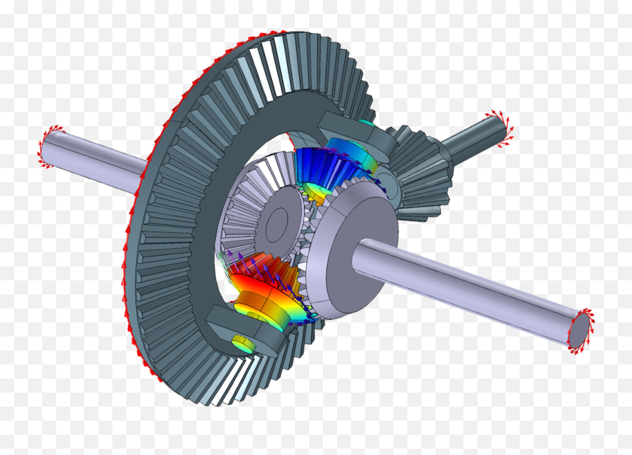 An Introduction To Gear Modeling In Comsol Multiphysics - Differential Gears Png,Gear Transparent