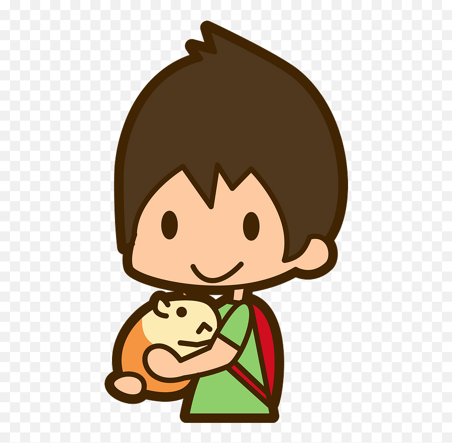 Boy Is Holding A Guinea Pig Clipart Free Download - Boy And Guinea Pig Clipart Png,Cartoon Boy Png