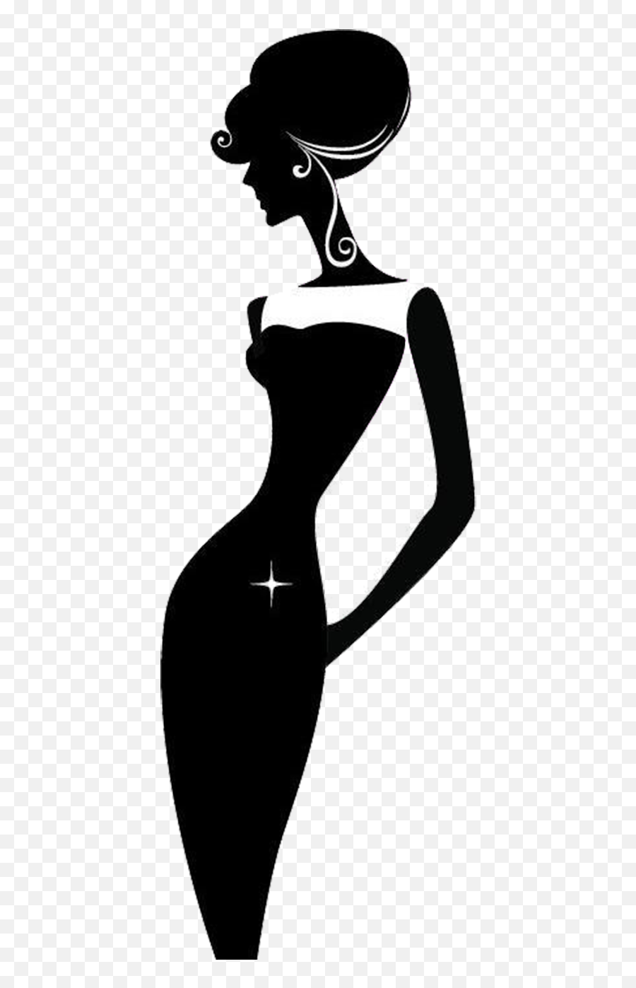 Silhouette Woman Royalty - Free Clip Art Black And White Black And White Woman Silhouette Png,Black Woman Silhouette Png