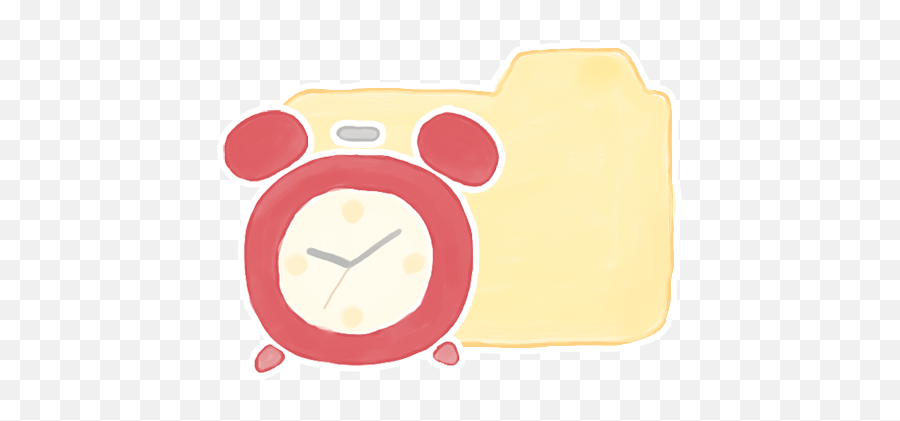 Yellow Folder With Alarm Clock Icon - Icon 512x512 Png Dot,Clock Icon Png
