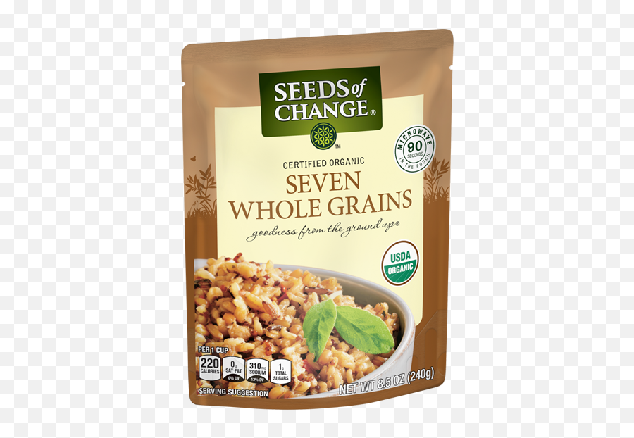 Organic Quinoa U0026 Brown Rice Microwave Seeds Of Change - Seeds Of Change Seven Whole Grains Png,Grains Png