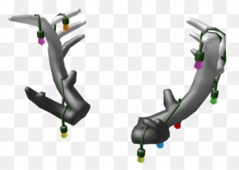 Grey Christmas Light Reindeer - Vertical png