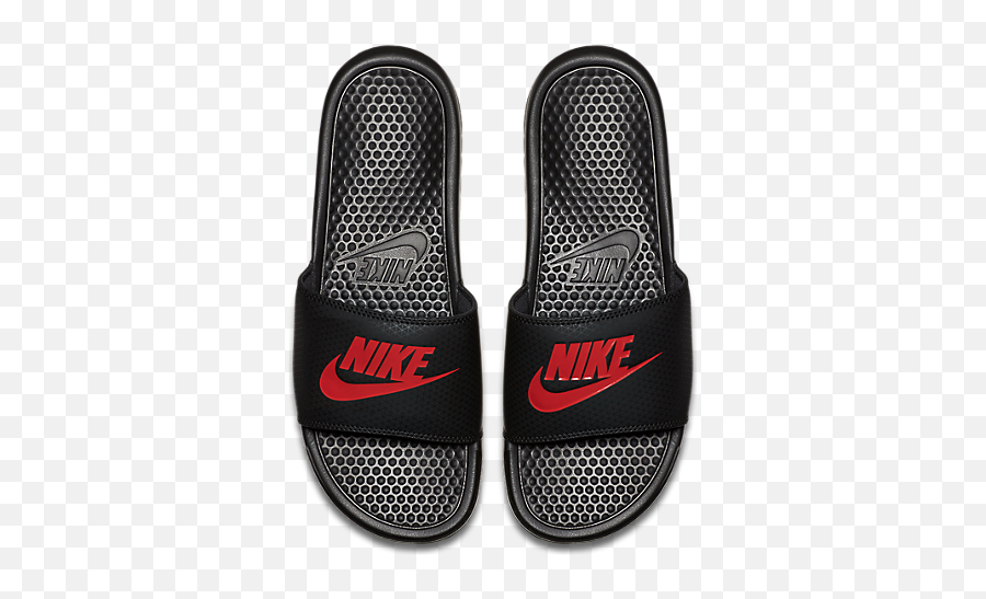 Nike Benassi Just Do It - Black And Red Nike Slides Png,Nike Just Do It Logo