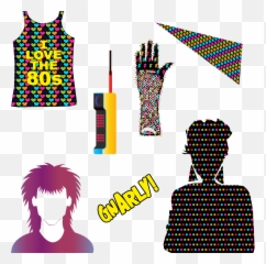 Eighties Boombox Retro - Sleeveless png
