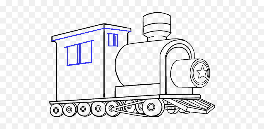 Engine Clipart Short Train Transparent - Easy How To Draw A Train Png,Train Transparent