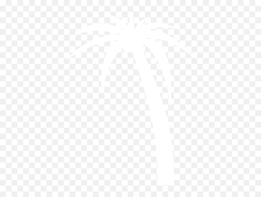White Palm Tree Clip Art - Vector Clip Art Palm Tree Clip Art White Png,Palm Tree Outline Png