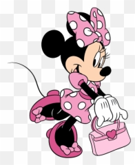 Minnie Mouse Clipart - Pink Minnie Mouse Cartoon Png,Minnie Ears Png