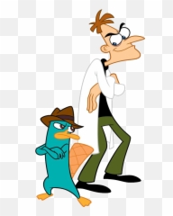 Doof E Perry - Promocional 1png Phineas Ferb Right In Phineas Et Ferb Mechant,Platypus Png