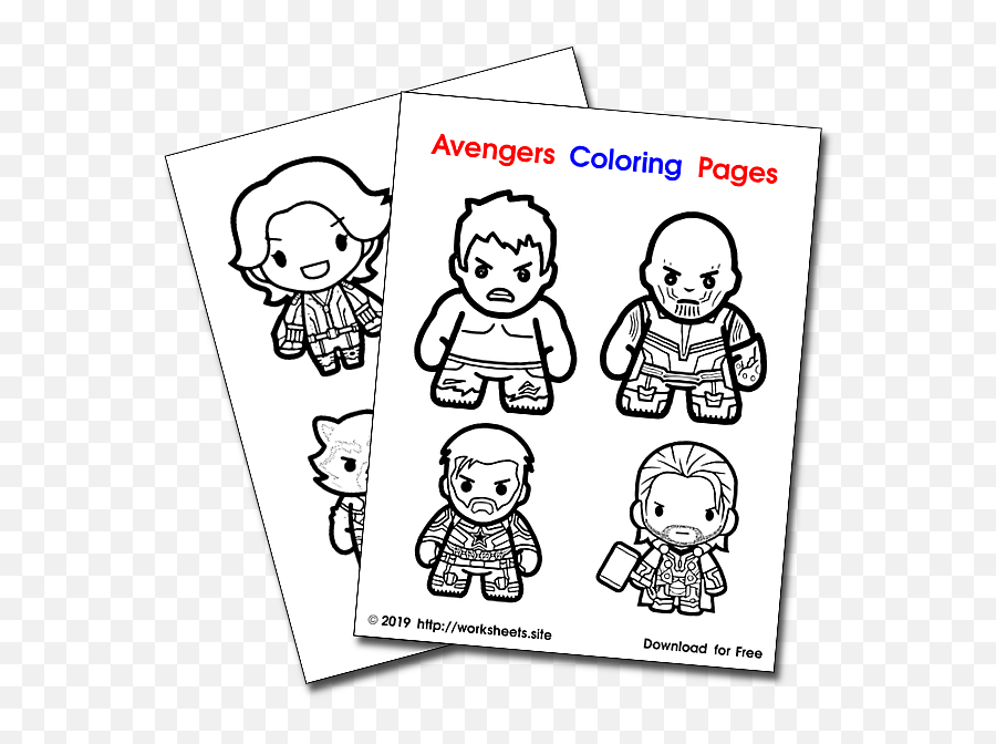 Avengers Coloring Pages - End Game Coloring Pages Png,Thanos Head Transparent