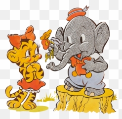 Elmer Elephant Tillie Tiger Clipart - Cartoon Png,Elmer Fudd Png