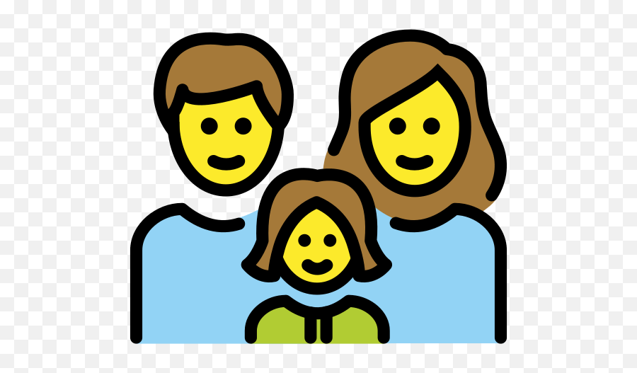 U200du200d Family With Mother Father And Daughter - Emoji Familia Emoji Png,Family Emoji Png