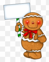 Download Gingerbread Man Walking Sunny Day Clipart Png - Christmas Frame And Border Png