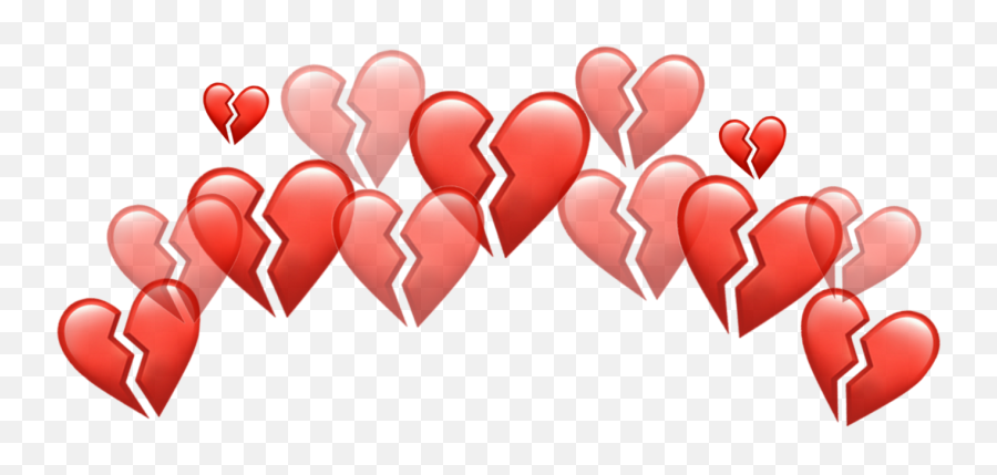 Sad Heart Heartred Redheart Crow - Transparent Broken Heart Crown Png,Broken Heart Emoji Png
